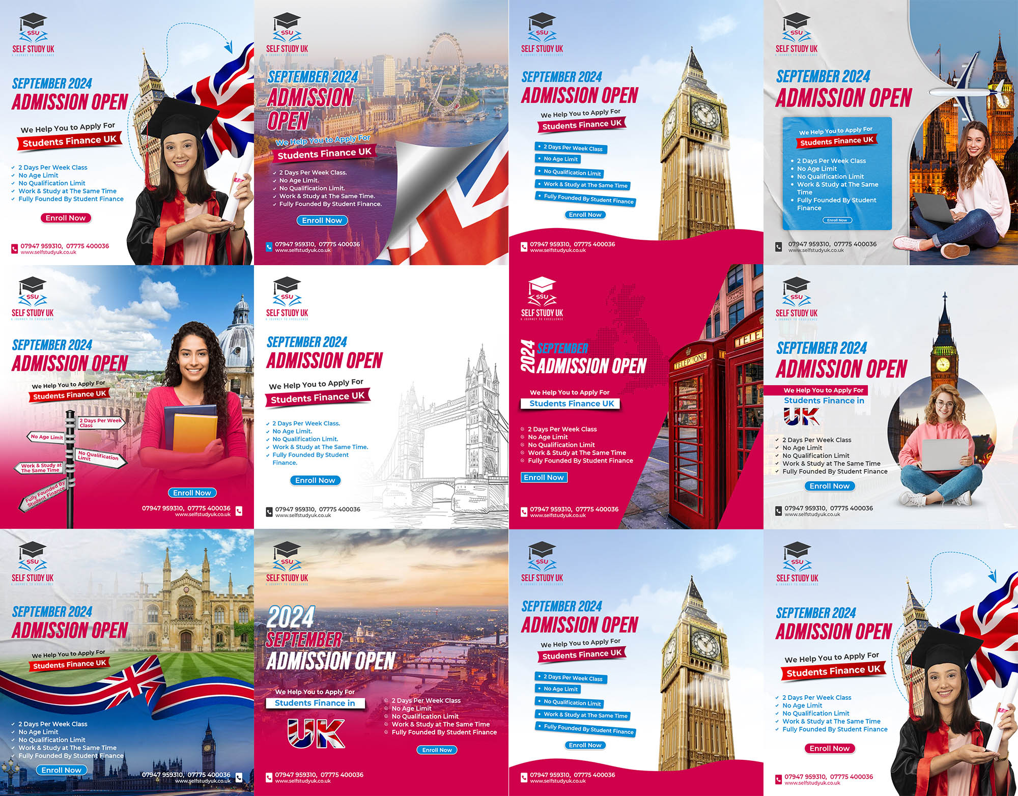 Self Study UK Creative Social Media Post Design by Jubaear